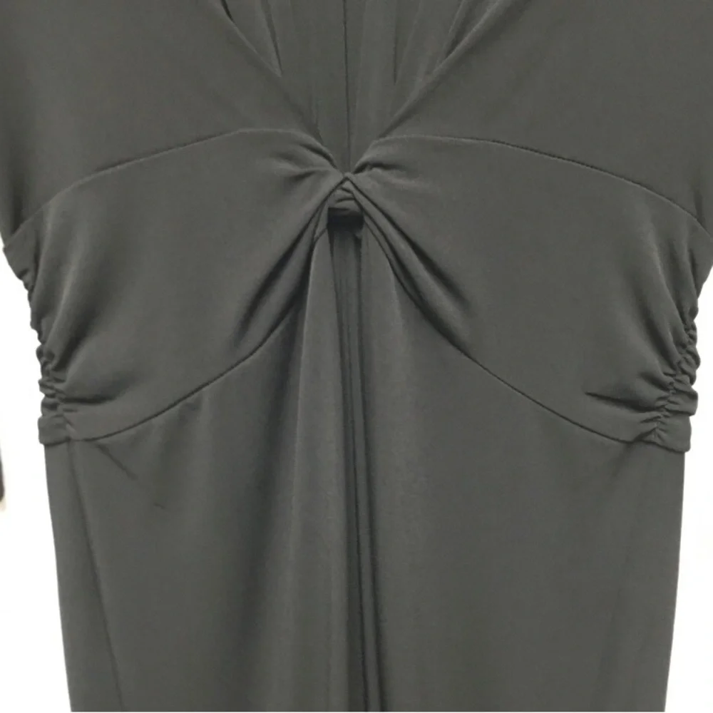Eliza J Twist Front Wide Leg Stretch Jumpsuit 14 Black Formal Evening Party - Picture 5 of 14